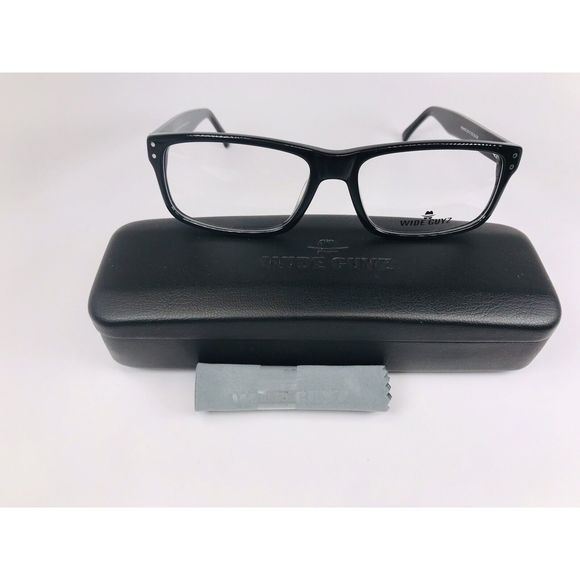 New Wide Guyz Black FRANKIE Eyeglasses 58mm for The Stylish Large Man - Picture 2 of 12